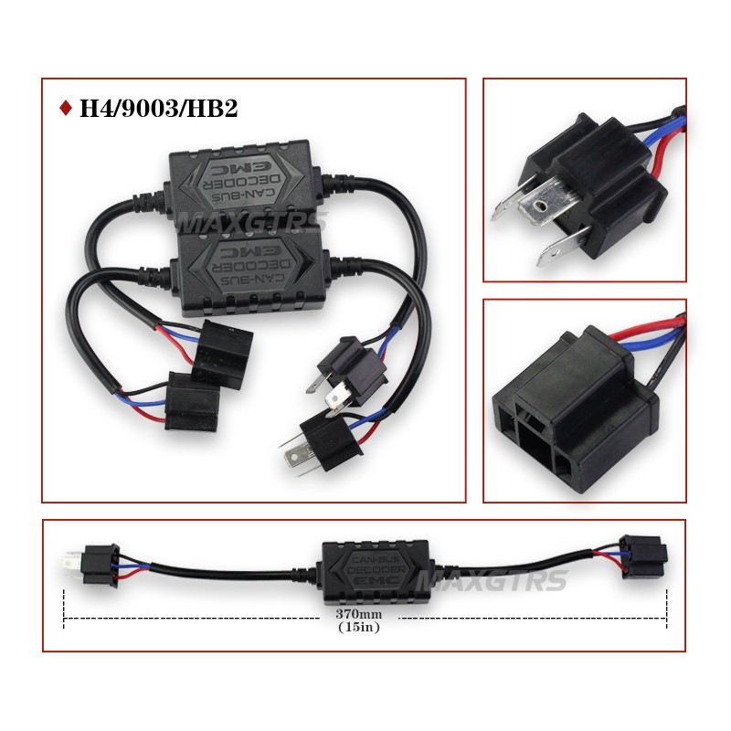 Bộ giải mã HID LED ô tô Canceller đèn pha Canbus DRL MAXGTRS H1 H3 H4 H7 H8 H11 H13 9005 9006 9004 9007 EMC