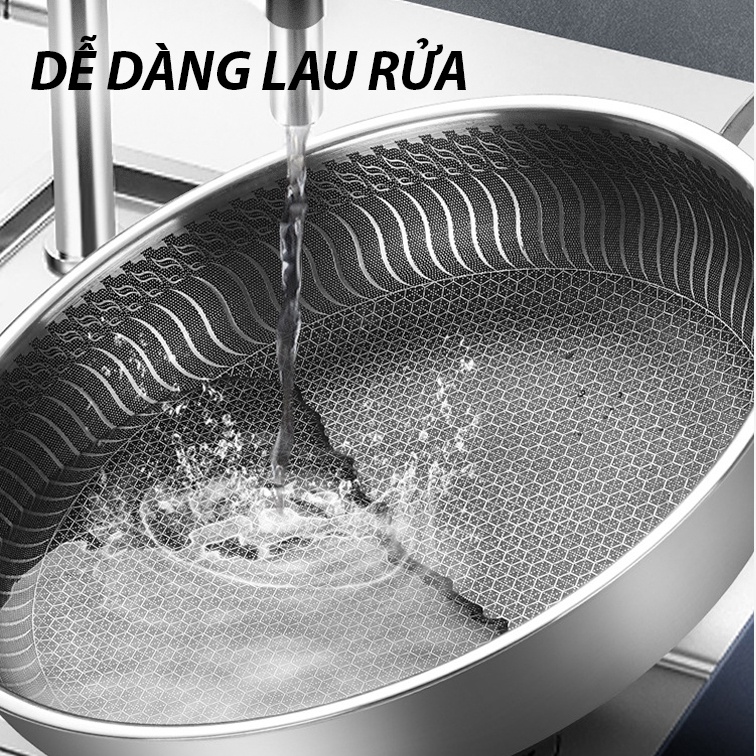Chảo xào - nấu  cao cấp, thiết kế tinh tế, chống dính siêu việt, dùng cho mọi loại bếp, CÓ NẮP ĐẬY