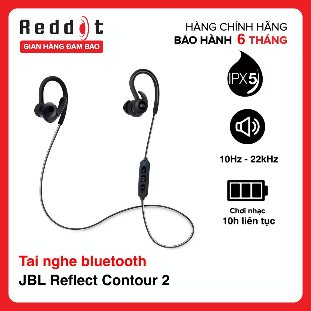 [Mã 2404EL10K giảm 10K đơn 20K] Tai Nghe Bluetooth Thể Thao JBL Reflect Contour 2 - Hàng Chính Hãng