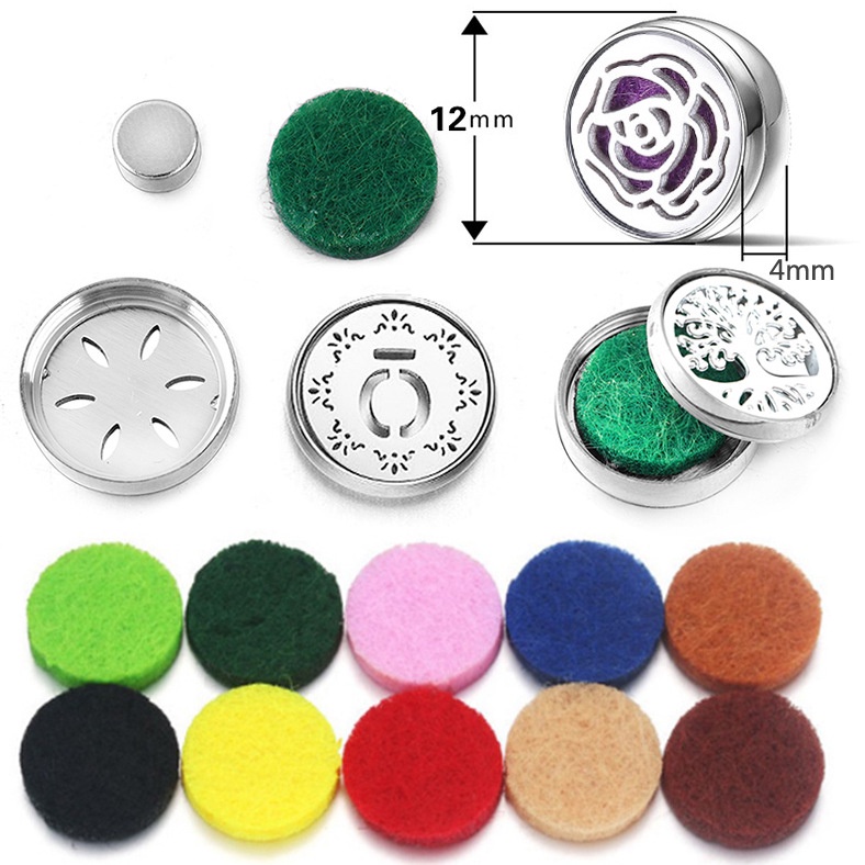 Bộ Kẹp Khuếch Tán Tinh Dầu 12mm 12mm + 12 Miếng Lót Màu Xanh Lá JP5VN
