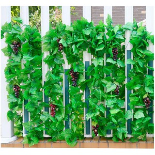 Dây Lá giả sợi dây leo lá xanh trang trí dài 2.1m 80 lá RẺ VÔ ĐỊCH