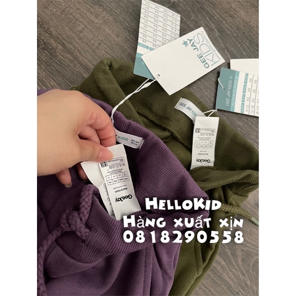 Q203 - Quần nỉ hình bên bé trai &amp; bé gái