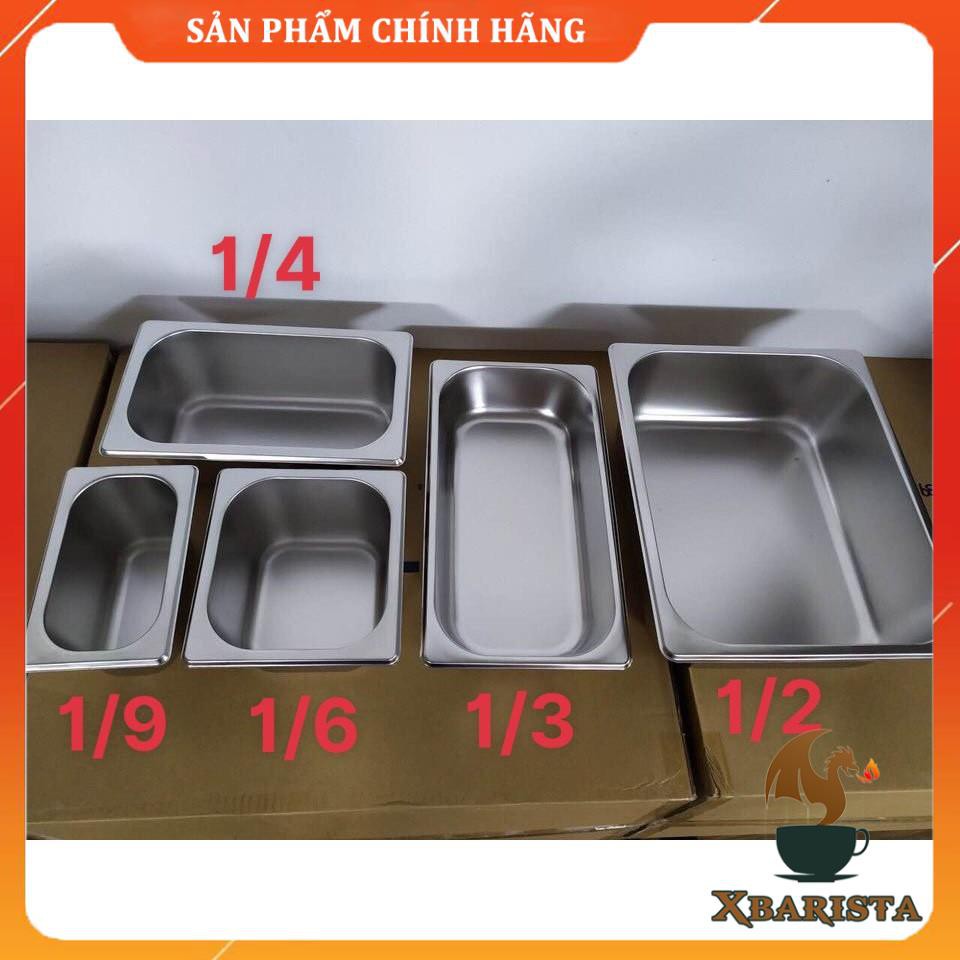 [Sỉ] Khay Inox Cao Cấp Đựng Topping, Chè, Trân Châu (CÓ NẮP) Sâu 10cm Tiện Lợi - Xbarista Store - Xbarista Store