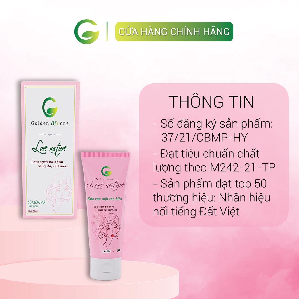 Sữa rửa mặt Love Nature dịu nhẹ giúp làm sạch sâu 50ml