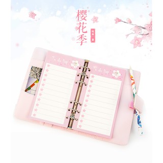 Ruột sổ A6 SAKURA TO DO LIST(giấy chiết 2 tờ)