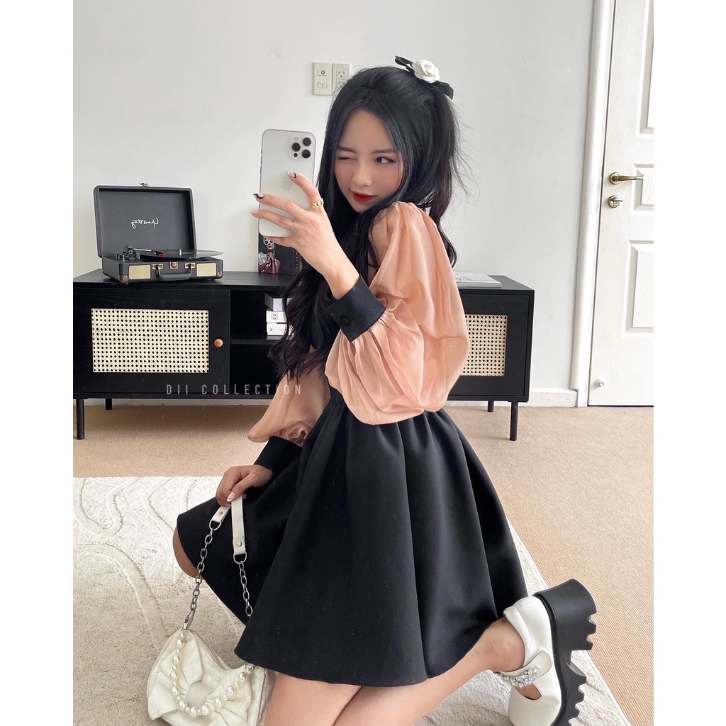 DII COLLECTION - Đầm thiết kế dáng corset cao cấp phối tay voan