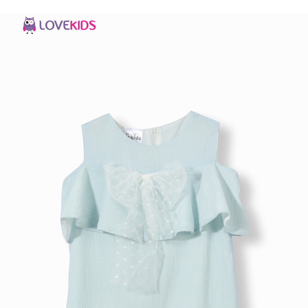 Váy hở vai Lovekids xanh ngọc LK0232