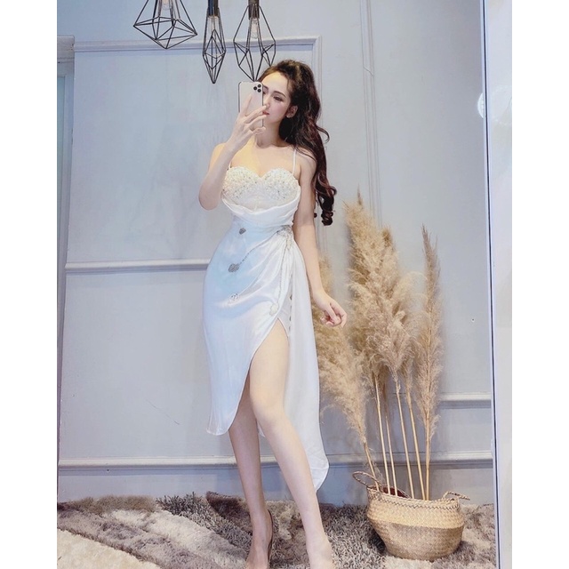 ĐẦM BODY CƯỜM NGỰC NHÚN EO FULL SIZE S/M/L/XL ( ẢNH VÀ VIDEO DO chủ shop tự quay 10000% nhé )