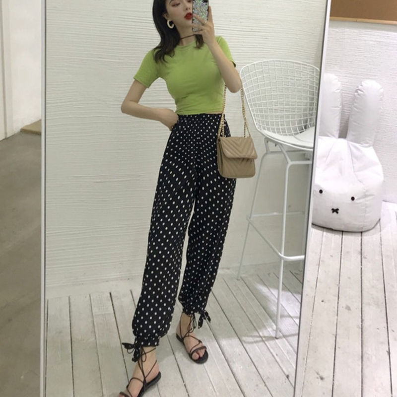 Áo Crop Top Tay Ngắn Phong Cách Hàn Quốc 2021