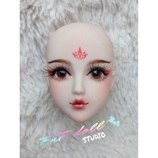 Đầu búp bê ob-ke mắt gắn đã facup vòng đầu 11.5 cm