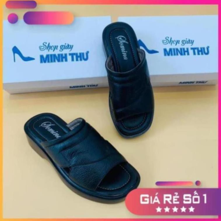 ( Shop Giày Somina ) Dép nam trung niên da bò đế cao 5cm MT74 Sale 11