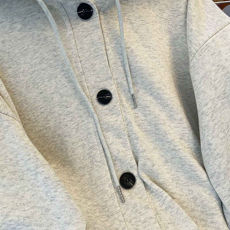 【ZHELIHANGFEI】Áo Khoác Cardigan Có Mũ Trùm Với Tay Áo Dài Theo Phong Cách Preppy Dễ Phối