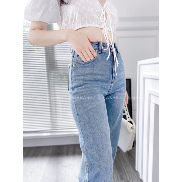 QUẦN JEAN ỐNG RỘNG SẮN GẤU 000318
