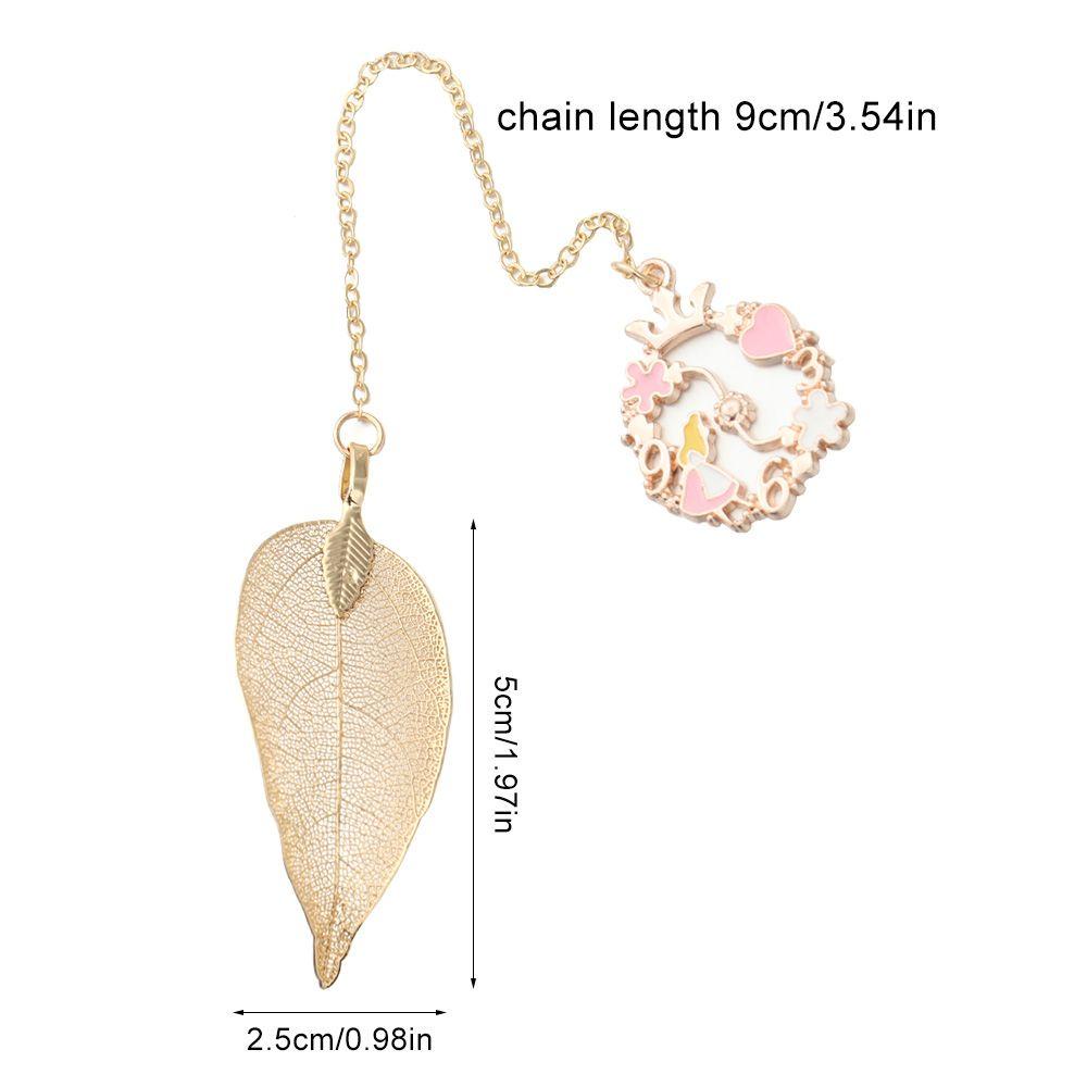 PISTA Bookmark Hình Chiếc Lá Phong Cách Retro