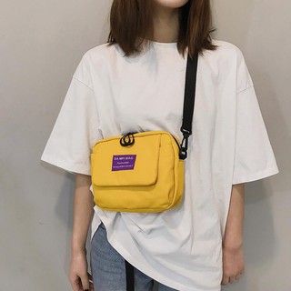 Túi đeo chéo canvas đơn giản Unisex