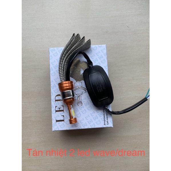 Tản nhiệt 3 led dành cho xe máy wave alpha / dream - Ánh sáng trắng, độ sáng cực kỳ cao