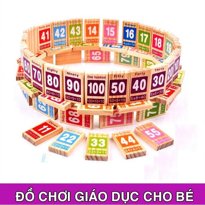 Đồ Chơi Domino Học Toán 100 Thanh Cho Bé