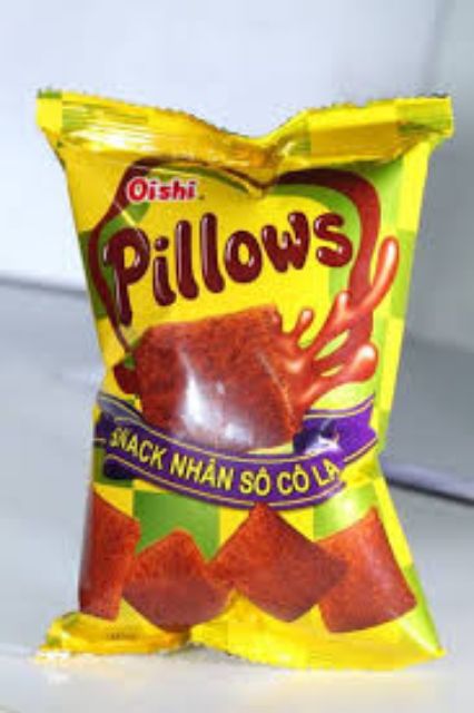 Dây 10 gói Snack Pillows Oishi rất thơm ngon, xốp, giòn,