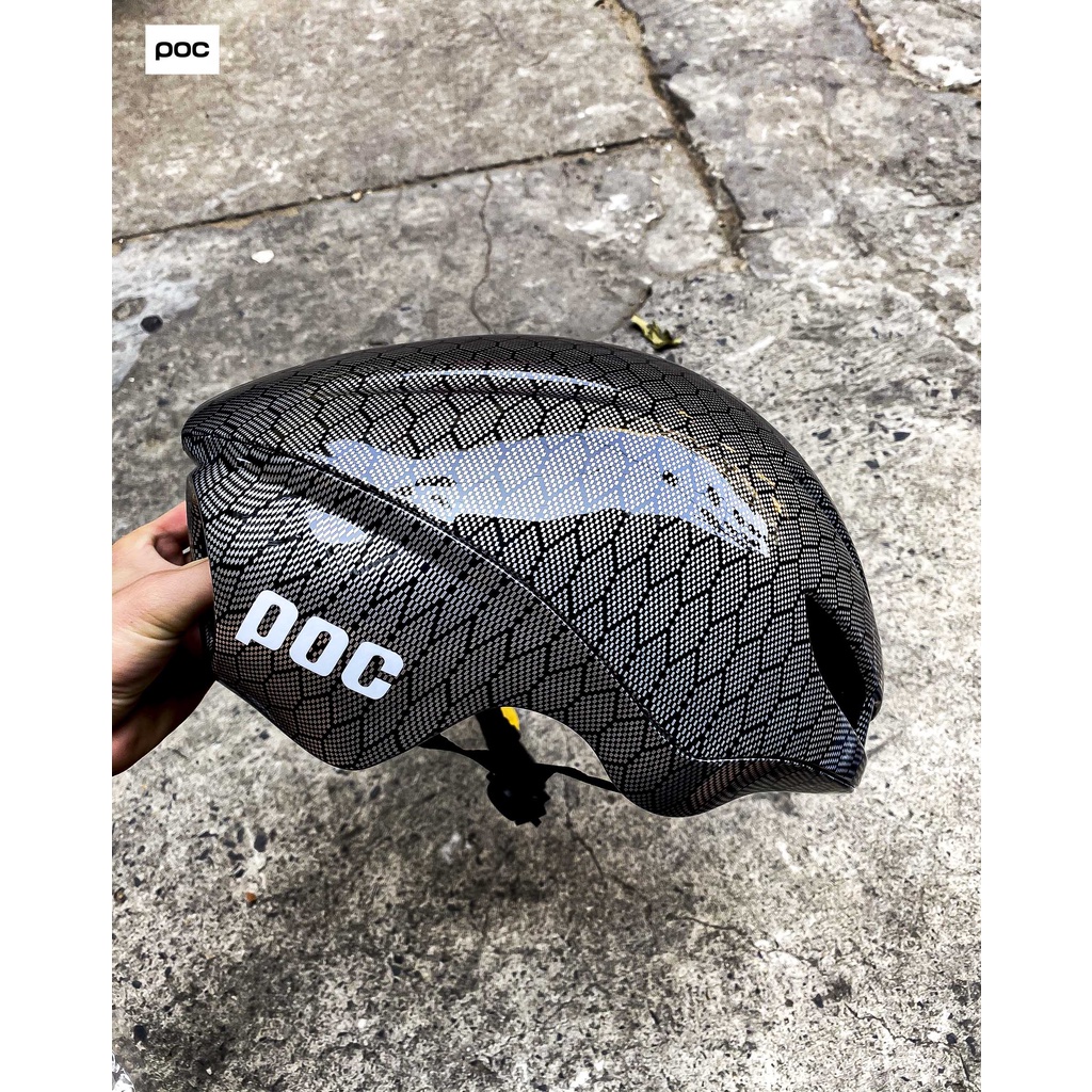 NÓN POC 02 MÀU CACBON TỔ ONG BÓNG BẢN MỚI NHẤT 2022 CHÍNH HÃNG