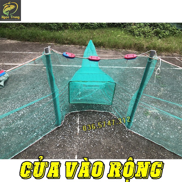 Dớn Bắt Cá,Đăng Chặn Sông Suối Có Phao Chì Bắt Cá Cao 1m Mỗi Cánh 4m ,Đuôi 4m Có Hom.Khung Vào 60x80cm