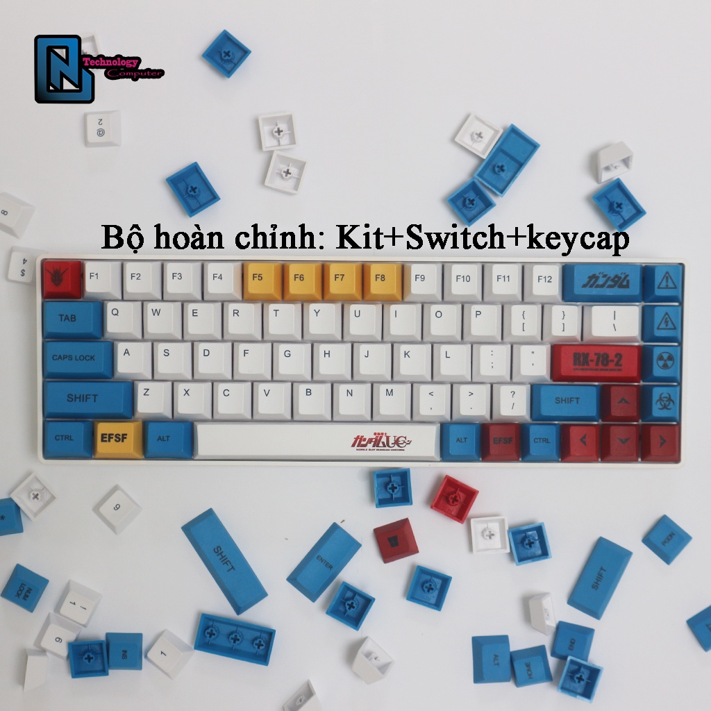 Bàn Phím Tester 68 Kit Bộ Hoàn Chỉnh Bao Gồm Cả Switch Keycap