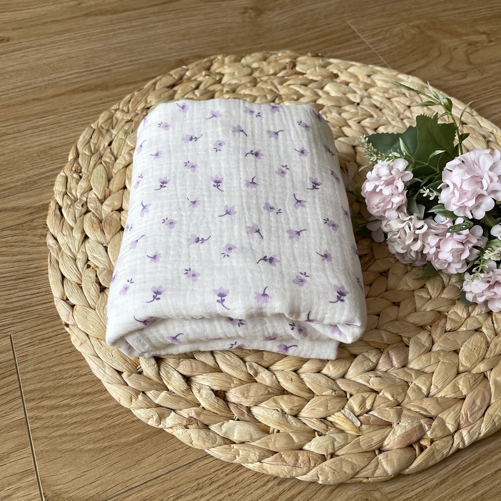 Khăn tắm đa năng 2 lớp chất liệu vải xô muslin cao cấp nhiều họa tiết xinh yêu cho bé