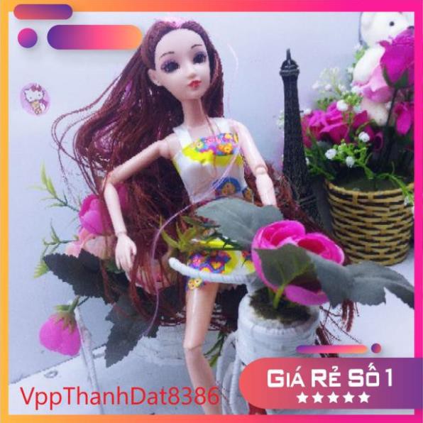 (Sale) Búp bê mắt ngọc nhiều khớp tóc dài dễ thương loại to khoảng 30cm