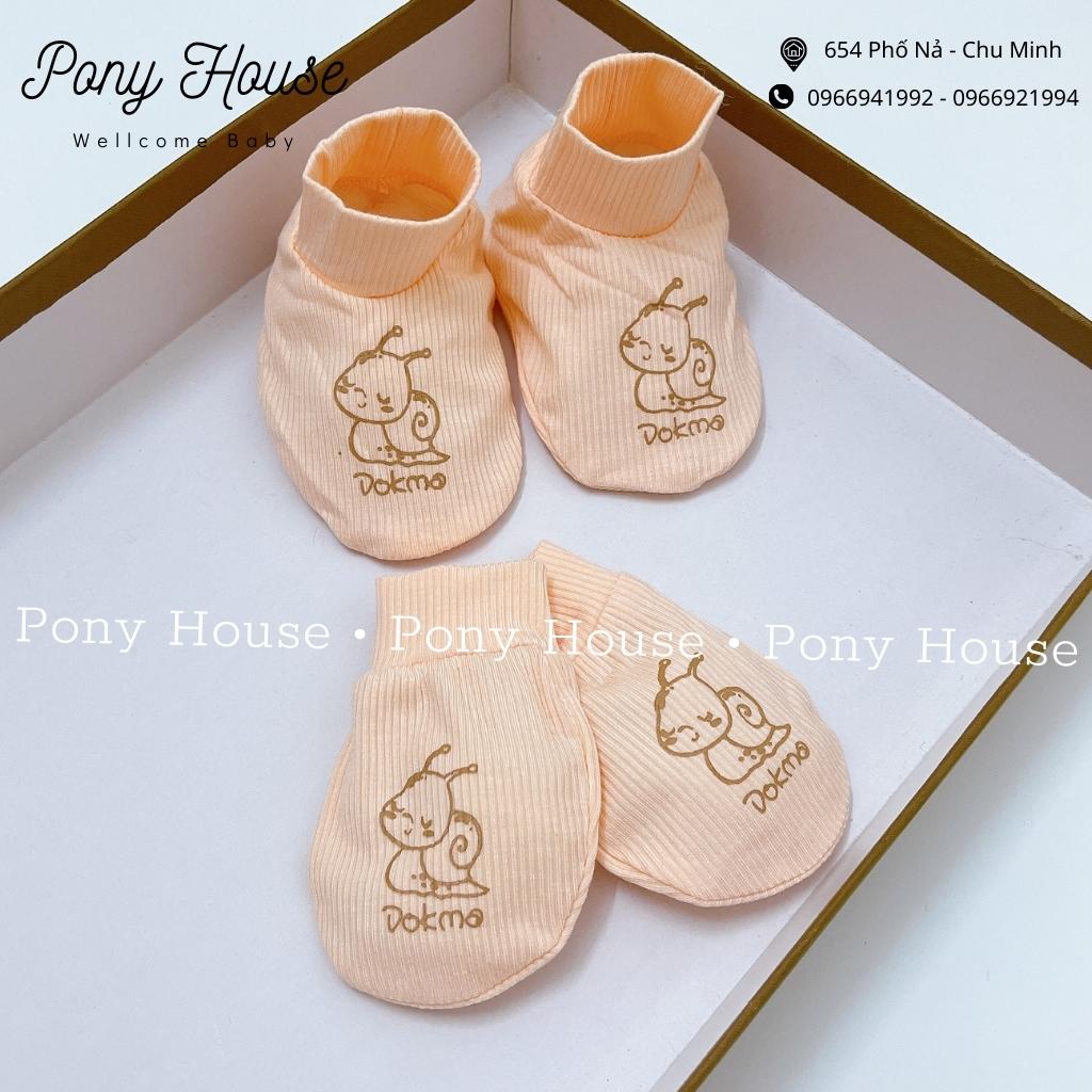 Bao Tay Bao Chân Dokma - Set Bao Tay Chân Sơ Sinh Chất Cotton Tăm Mềm Mịn Cho Bé Trai, Bé Gái Từ Sơ Sinh