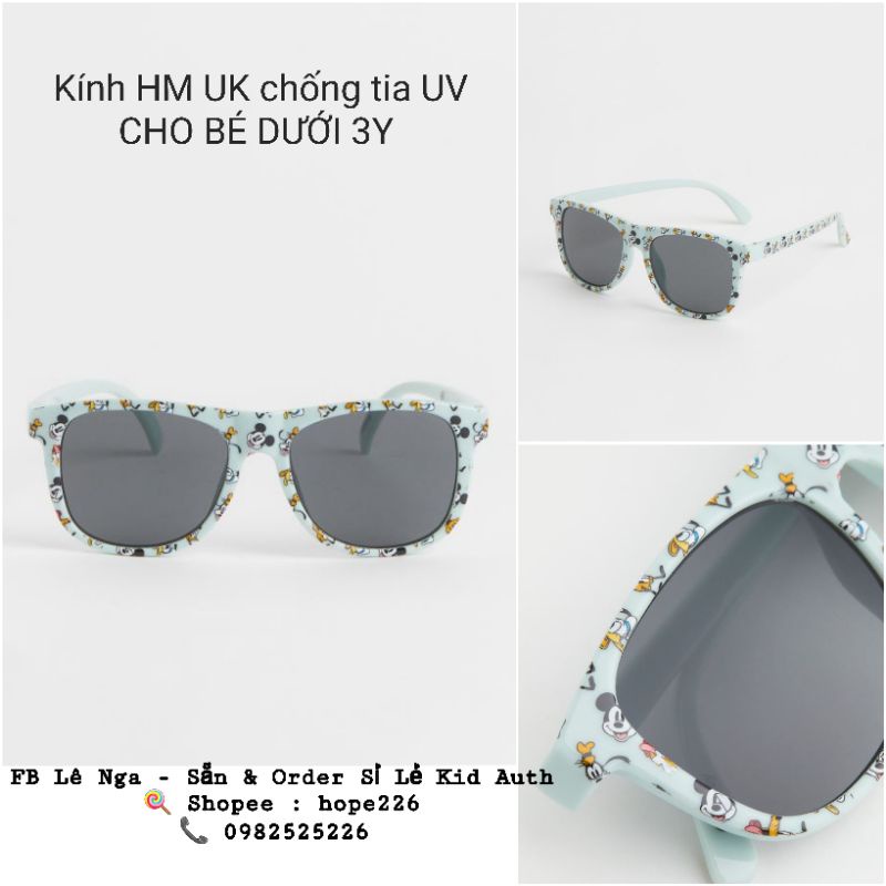 Kính cho bé dưới 3 tuổi chống tia UV HM UK chính hãng