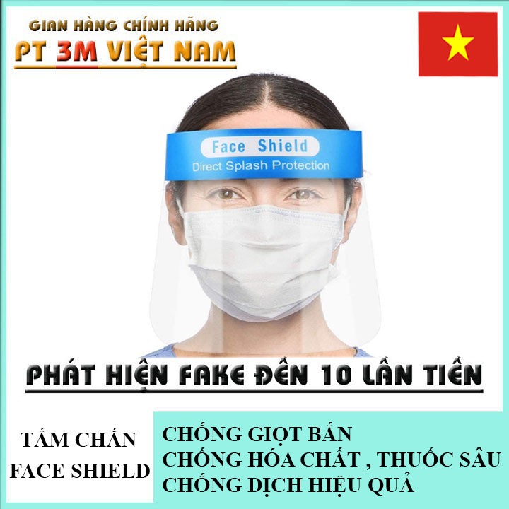 Tấm kính chắn giọt bắn Face Shield che kín mặt chống dịch