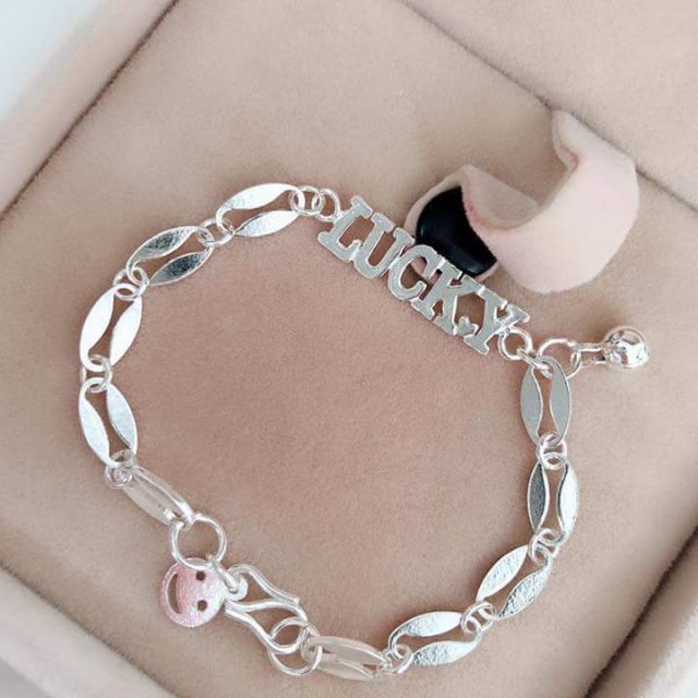 Lắc tay trẻ em bạc ta