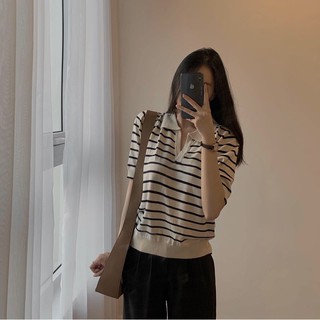 Áo polo len đan mỏng