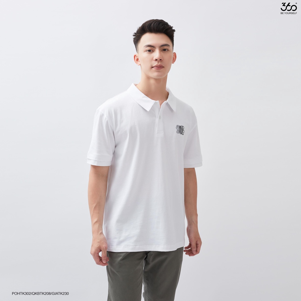 Áo polo cổ bẻ phối màu trẻ trung, chất liệu 100% cotton cao cấp thương hiệu 360 Boutique - POHTK302