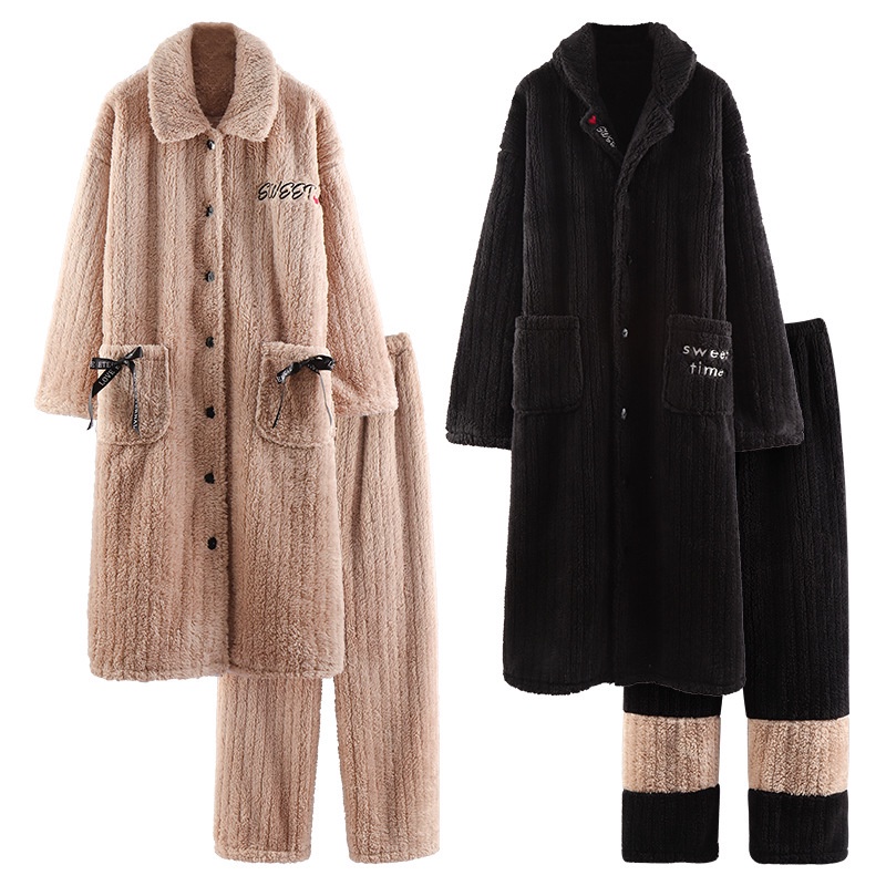 【HÀNG CÓ SẴN】Áo choàng ngủ lông cừu san hô dày và dài cho cặp đôi
 | BigBuy360 - bigbuy360.vn