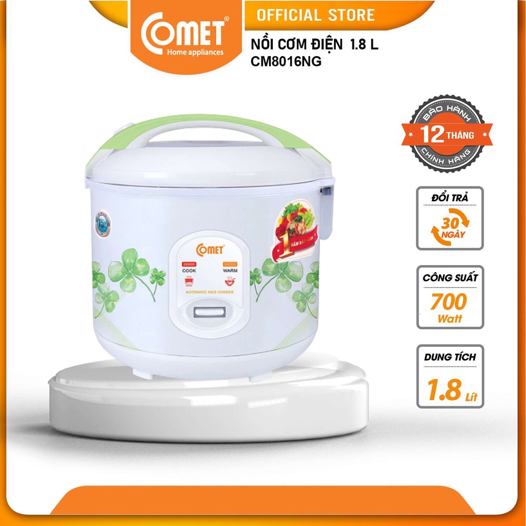 Nồi cơm điện nắp cài Comet 1,8L COMET - CM8016