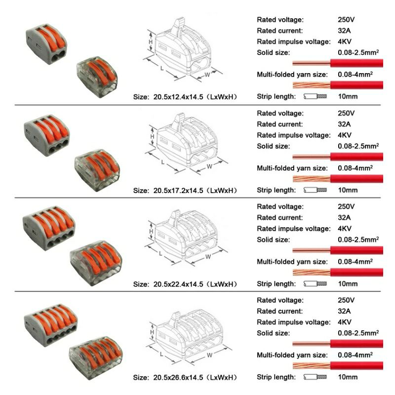 Đầu Nối Dây Điện Nhanh Chóng Mini PCT-222 212 213 214 215