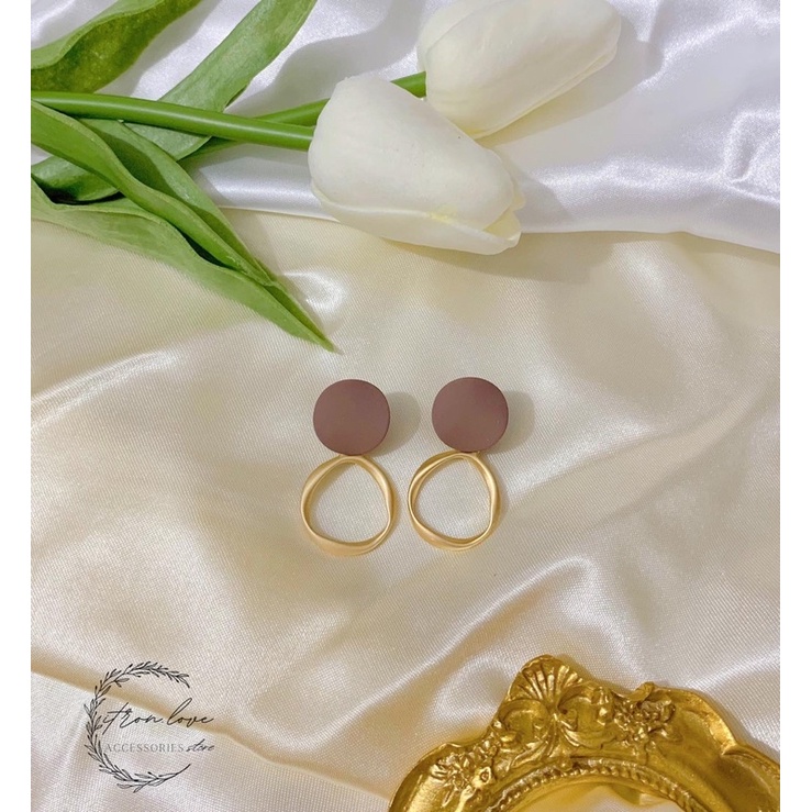 [E011] Khuyên tải hình khối tròn Vintage  💫