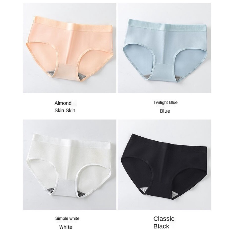 Modal cotton panties, solid color mid-waist panties, female student panties, plus size ladies panties
