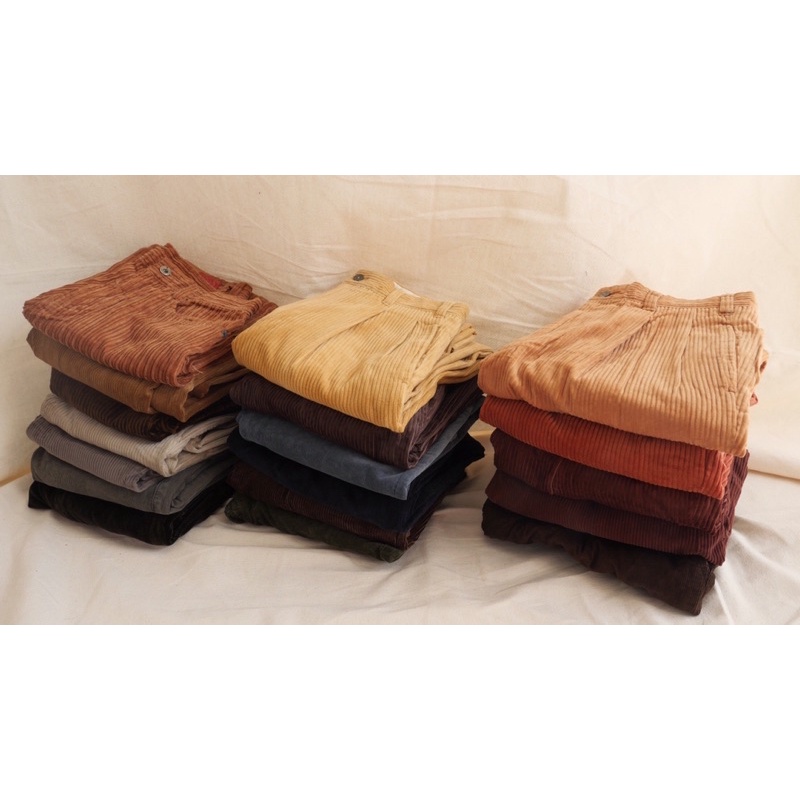 Quần Nhung Tăm Nam Nữ Vintage CK - New - Quần Nhung Xuất Xịn Thời Trang Cổ Điển - Ảnh Thật