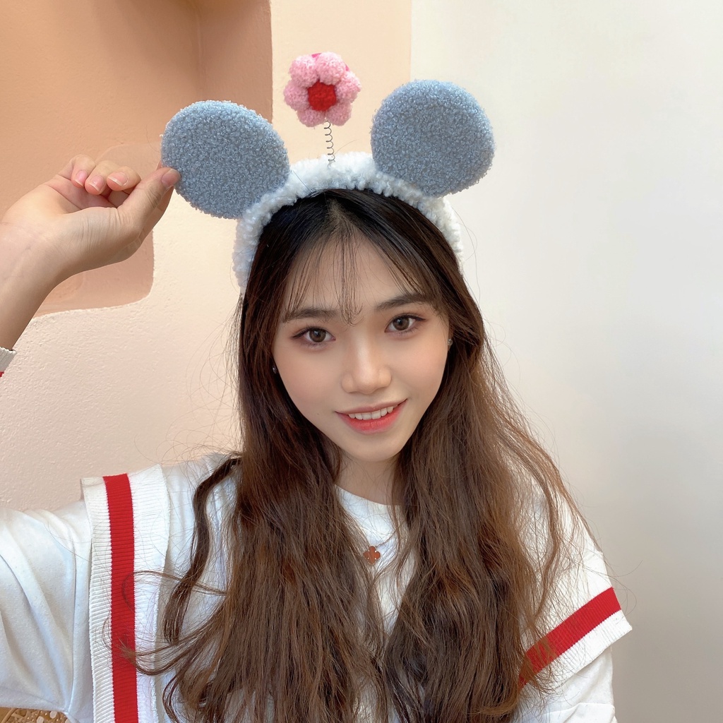 Băng đô cài tóc tai chuột mickey hoa xinh phong cách Nhật Bản dễ thương xinh xắn mã ct4