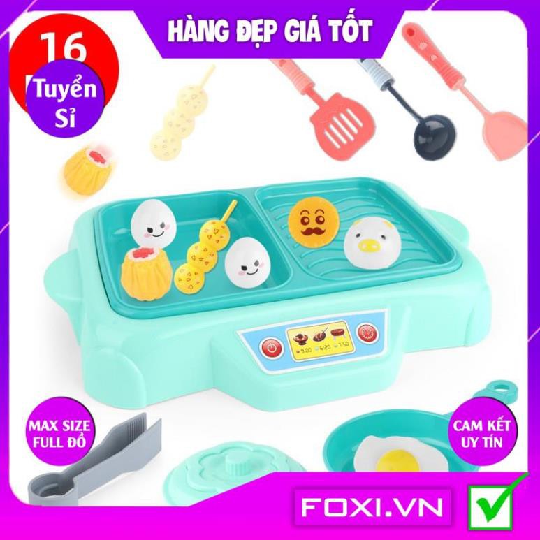 Bộ đồ chơi nấu ăn cao cấp 16 chi tiết dễ thương-như thật-Trò chơi nhập vai-Giáo dục hướng nghiệp cho bé-Đồ chơi nhập vai