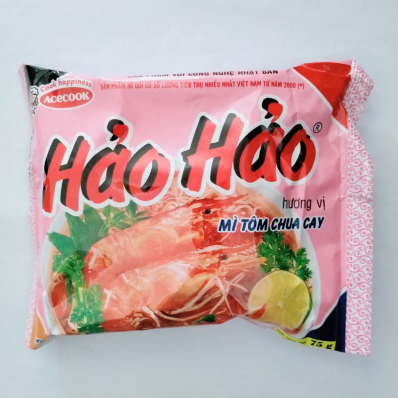 Combo 10 gói mì ăn liền Hảo Hảo 75g chua cay