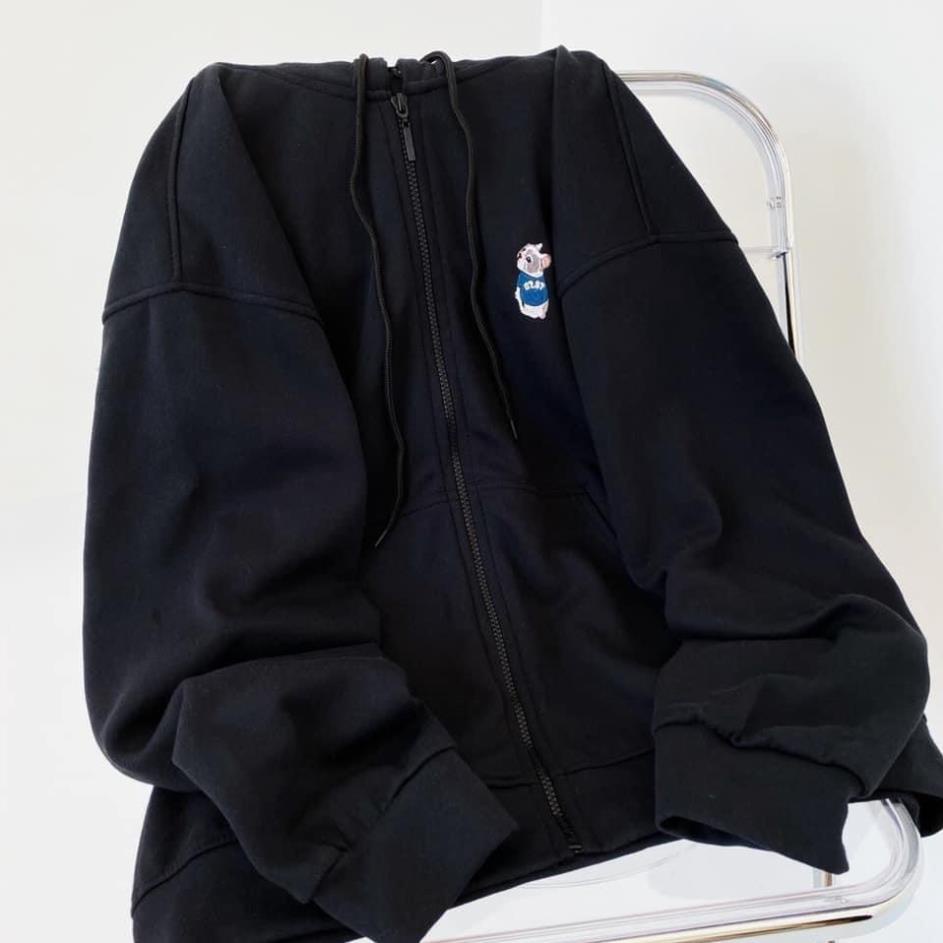 Áo Khoác Nỉ Hoodie Mũ Dáng Rộng Nam Nữ Hình Cún Sevenzia Unisex Tay Bồng Dáng Rộng