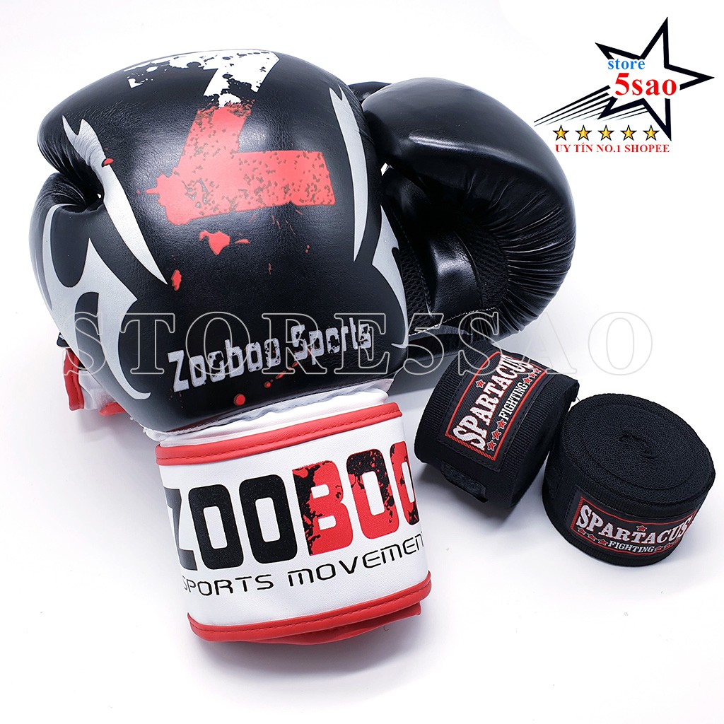 Găng tay boxing cao cấp Zooboo chữ Z ⚡FREESHIP⚡ Găng bao tay đấm bốc tập võ đánh bao cát người lớn giá rẻ