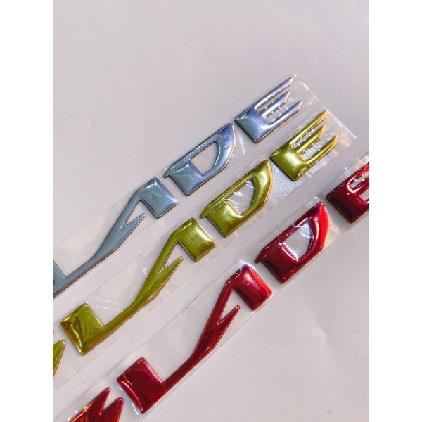 Cặp tem xe AB Airblade chữ nổi dán trang trí, có sẵn keo dễ sử dụng