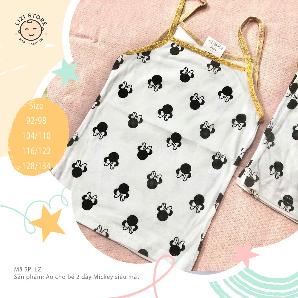Áo cho bé  2 dây Mickey siêu mát ( Ảnh thật shop chụp)