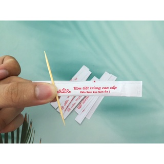 [HCM] Bịch 600 Tăm xỉa răng, tăm tre tiệt trùng Bánh mì có bao giấy - Egreen dùng 1 lần