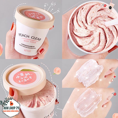 Muối tẩy tế bào chết body Heyxi Đao mini 200g, Kem tẩy da chết Body Scrub hương Đào Heyxi | BigBuy360 - bigbuy360.vn