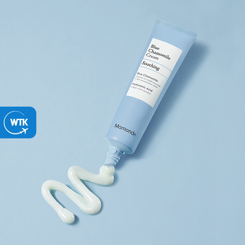 Kem dưỡng ẩm và làm dịu da chiết xuất hoa cúc xanh Mamonde Blue Chamomile Cream