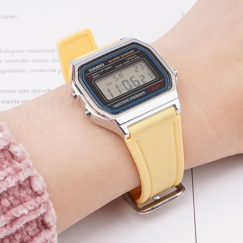 Dây Đeo Đồng Hồ Thể Thao Bằng TPU Mềm Màu Đen Cho Casio F-91W F84 F105 108 A158 A168 AE-1200 1300